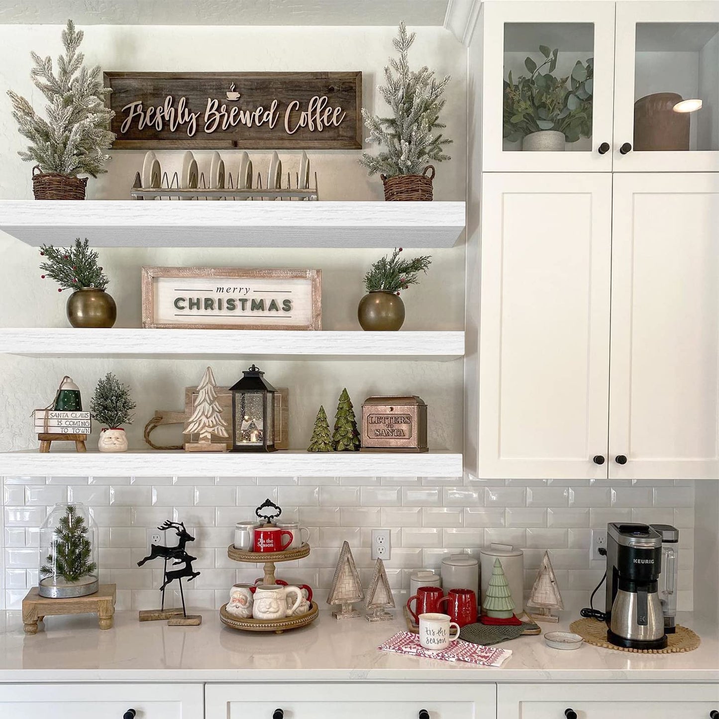 Rustic Farmhouse Shelves (008 - 40BN) - Handbags Specialist Headquarter