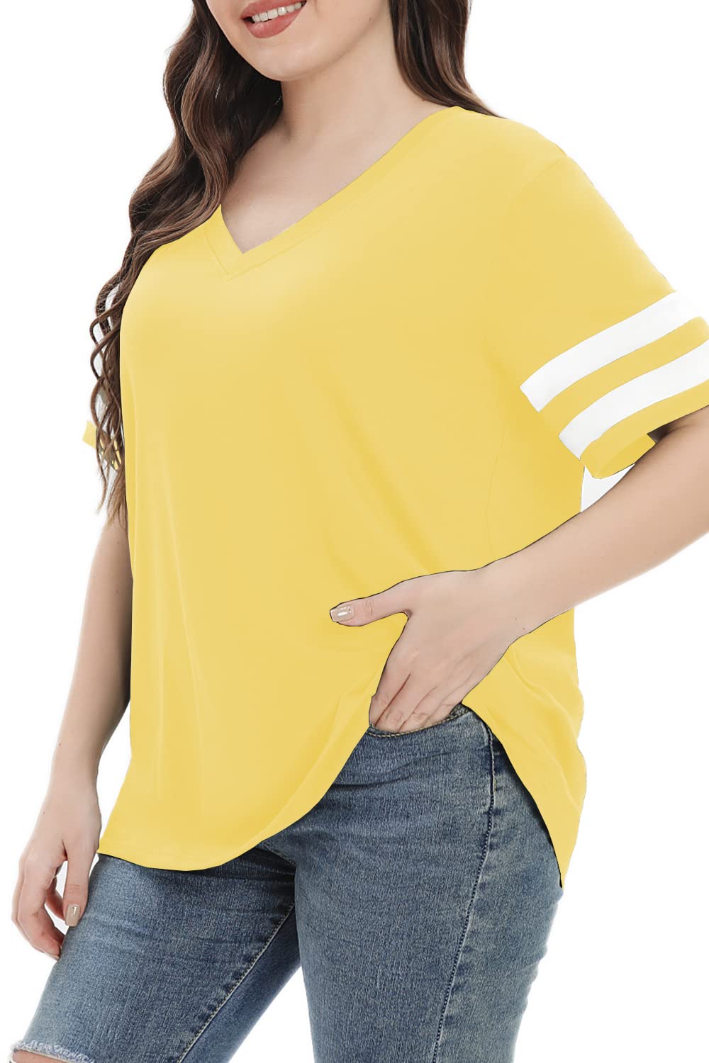 Summer V - Neck Plus Tunic Tee for Women 1X - 5X - Handbags Specialist Headquarter
