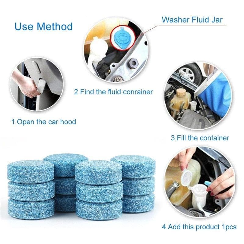 10PCS/Pack(1PCS=4L Water)Car Solid Wiper Fine Seminoma Wiper Auto Window Cleaning Car Windshield Glass Cleaner Car Accessories - Premium AUTO ELECTRONICS from eprolo - Just $14.99! Shop now at Handbags Specialist Headquarter
