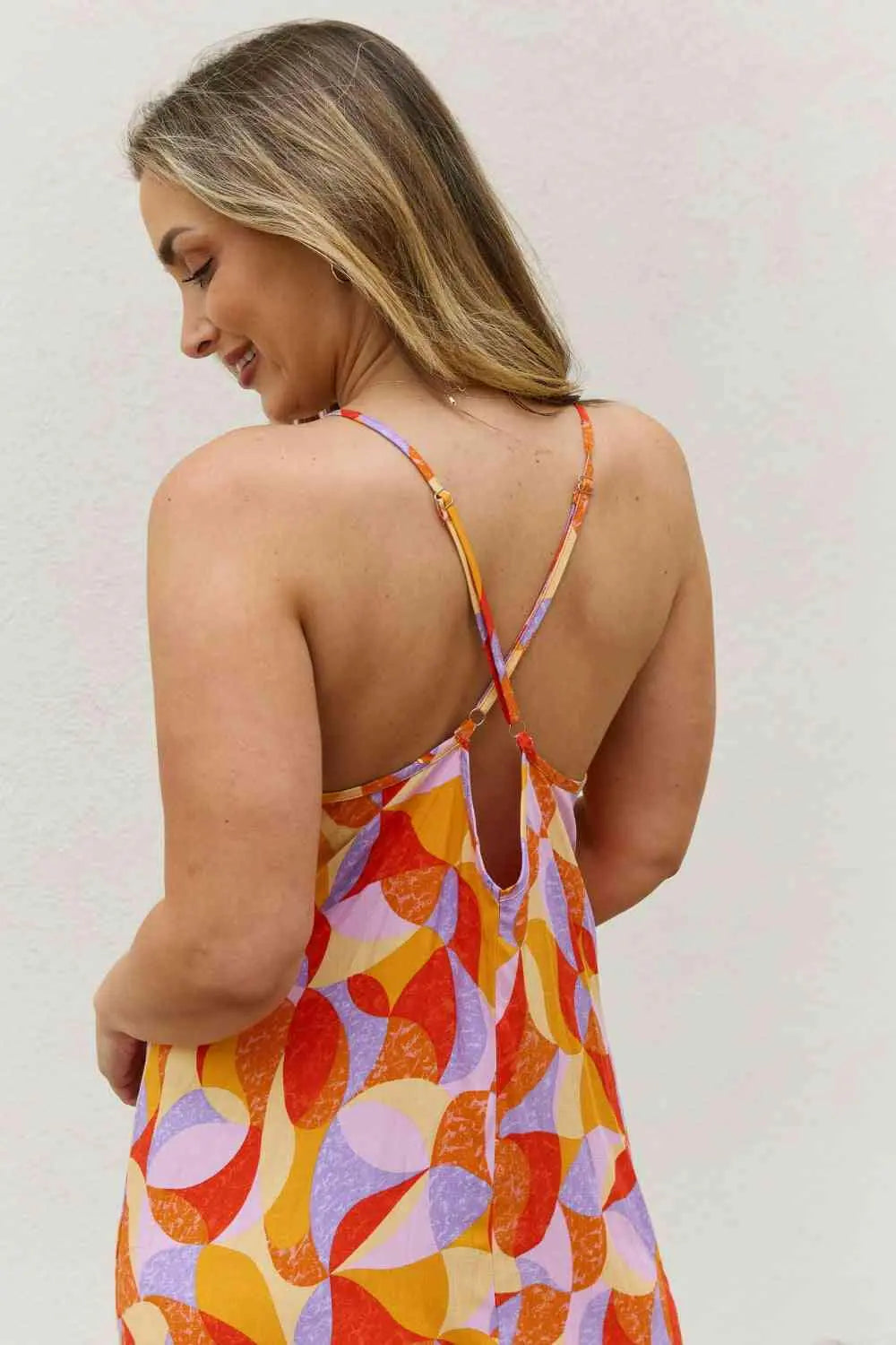 And The Why Full Size Printed Sleeveless Maxi Dress.