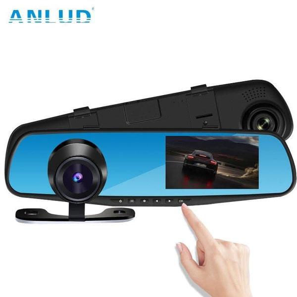 ANLUD Car Camera DVR Dual Lens Dash Cam Rear View Mirror Auto Video Recorder GPS Detector - Premium AUTO ELECTRONICS from eprolo - Just $109.50! Shop now at Handbags Specialist Headquarter