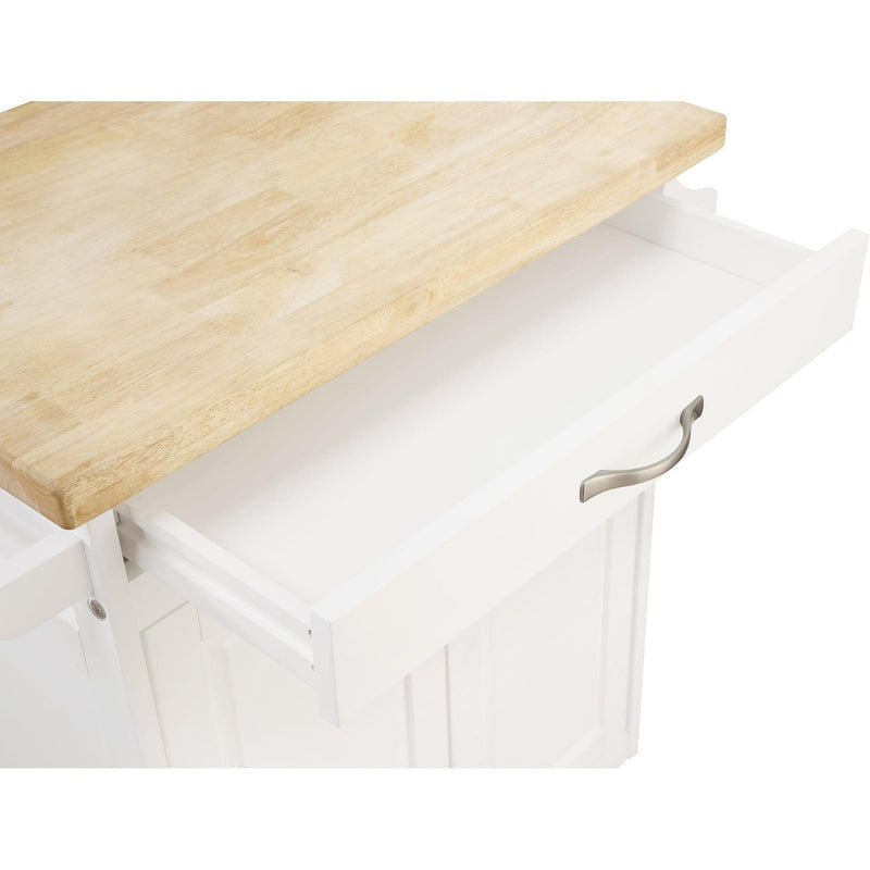 Mainstays Kitchen Island Cart with Drawer and Storage Shelves, White - Premium FURNITURE from Mainstays - Just $232.44! Shop now at Handbags Specialist Headquarter