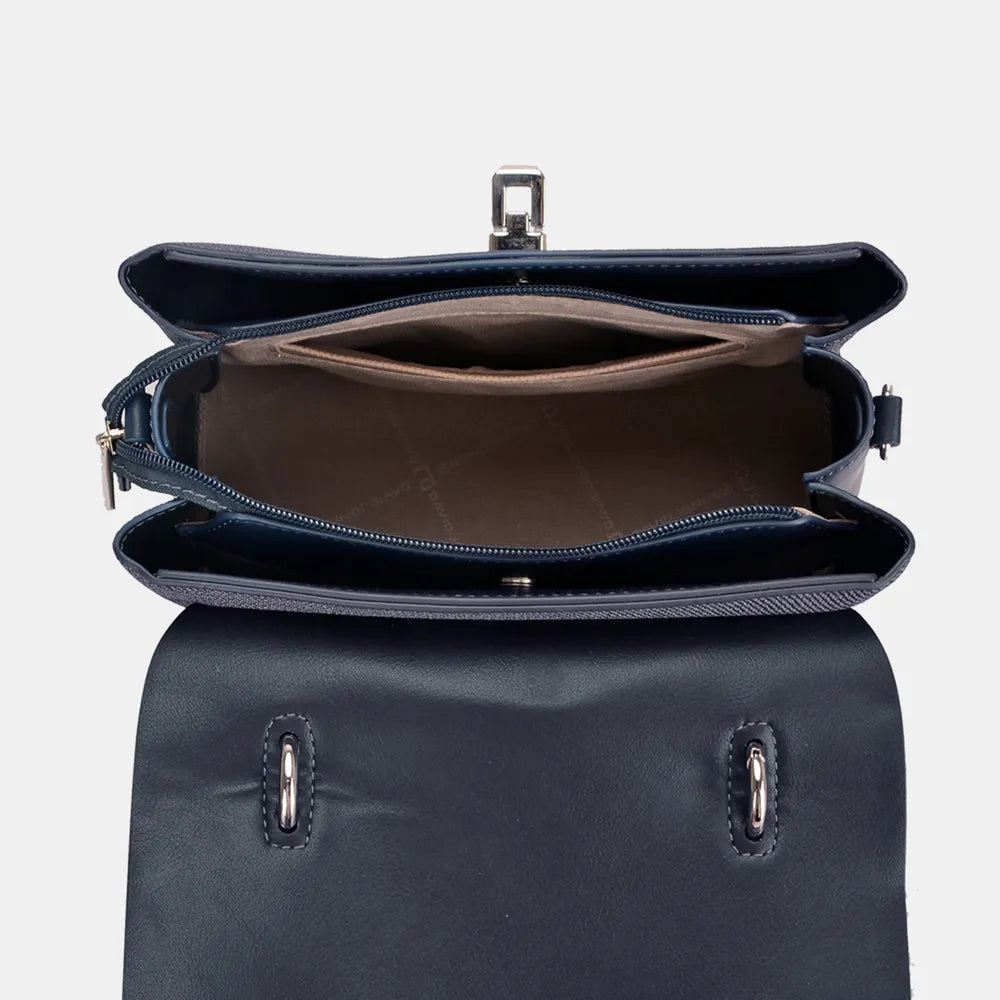 David Jones Striped Contrast Handbag - Premium Handbags from Trendsi - Just $43.99! Shop now at Handbags Specialist Headquarter