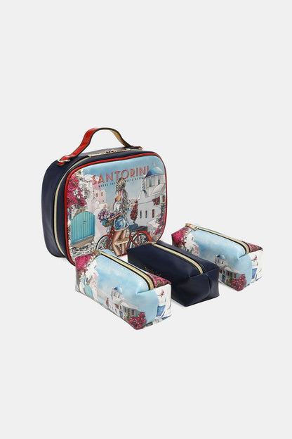 Nicole Lee USA Printed Handbag with Three Pouches.