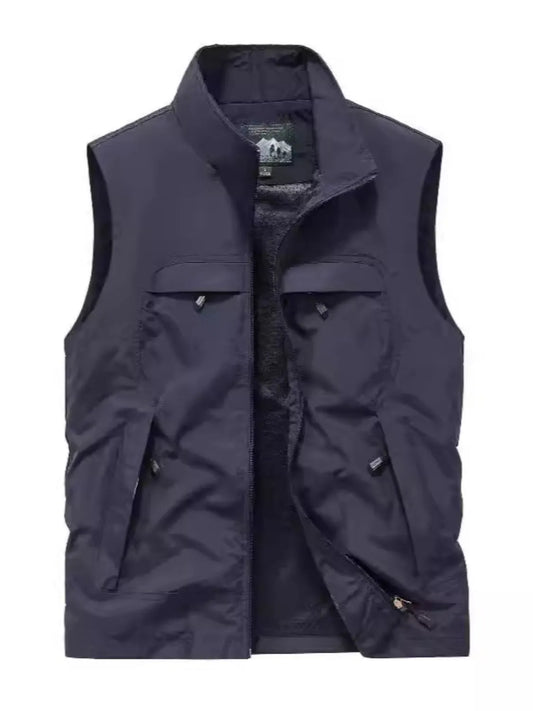 Men's Plus Size Zip Up Vest - Premium  from Trendsi - Just $41.78! Shop now at Handbags Specialist Headquarter