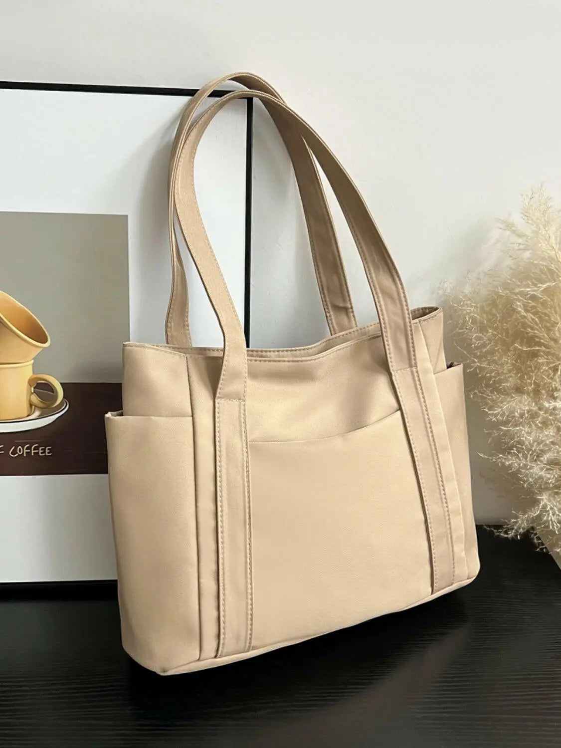 Oxford Cloth Tote Bag with Zipper.