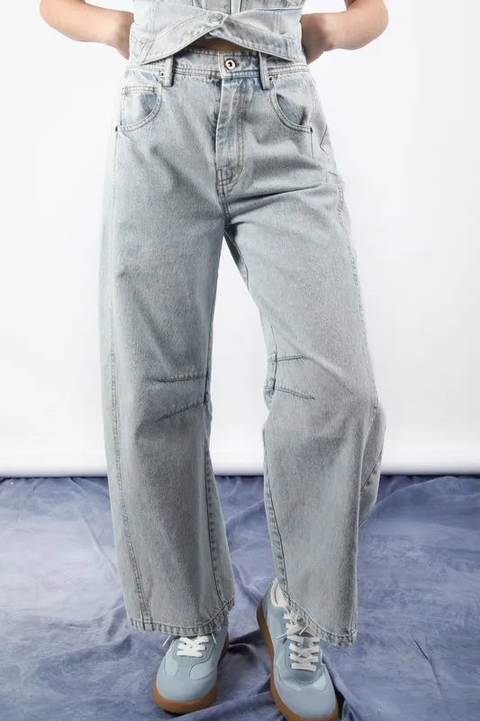 VERY J Wide Leg Comfy Jeans - Premium Women / Jeans & Denim from Trendsi - Just $46.64! Shop now at Handbags Specialist Headquarter