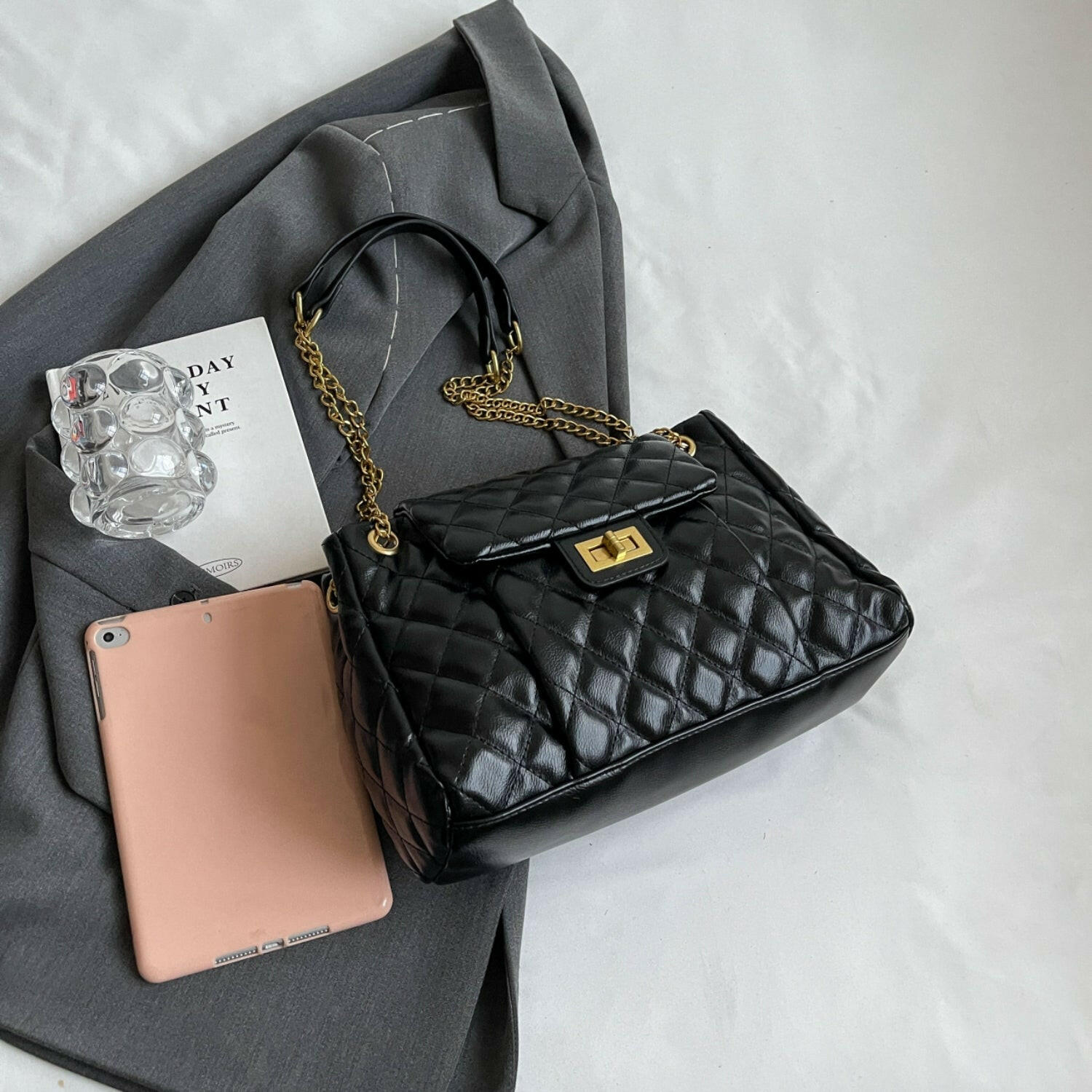 PU Leather Shoulder Bag.