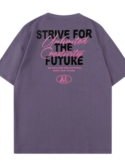 Men's Plus Size Letter Graphic Round Neck Half Sleeve T-Shirt - Premium Men's T Shirt from Trendsi - Just $27.88! Shop now at Handbags Specialist Headquarter