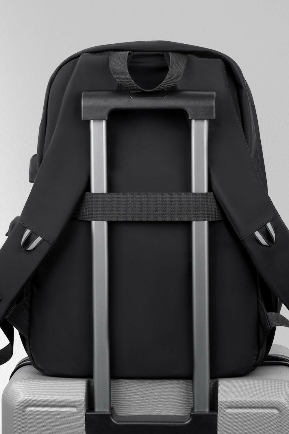 Multi-Pockets Solid Color Backpack Bag.