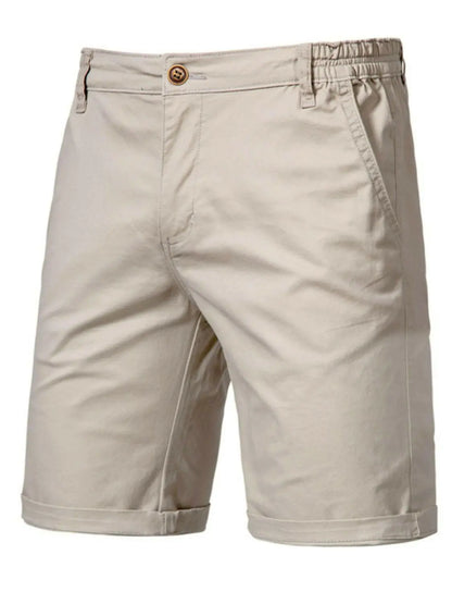 Men's Elastic Waist Shorts with Pockets.