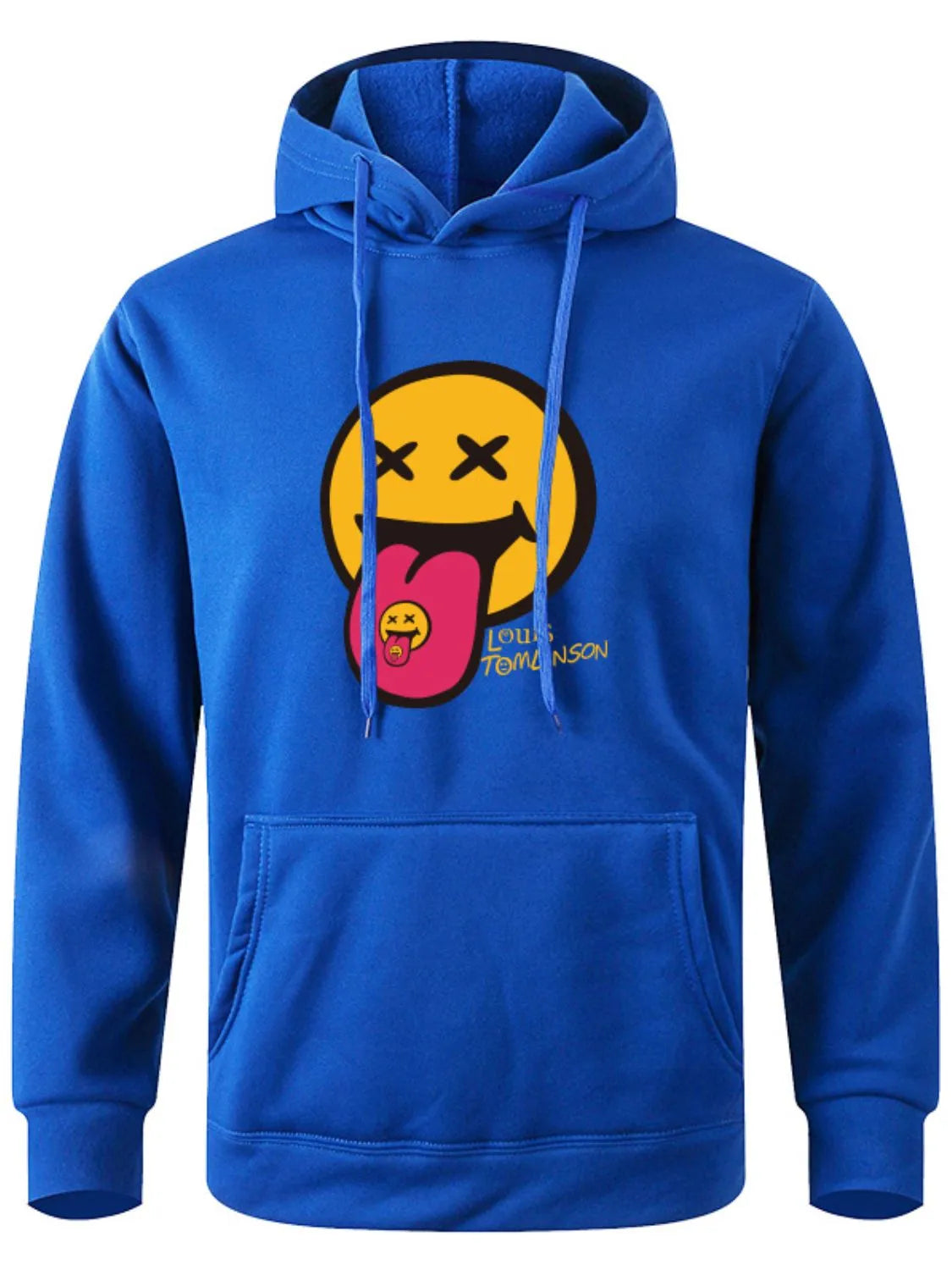 Men's Full Size Drawstring Graphic Long Sleeve Hoodie Plus Size - Premium Men's Sweatshirts from Trendsi - Just $25.70! Shop now at Handbags Specialist Headquarter