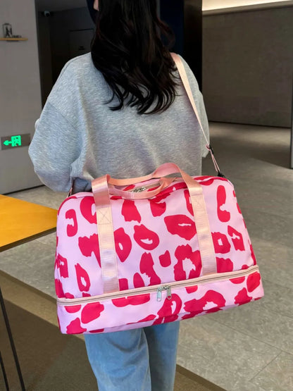 Oxford Cloth Leopard Travel Bag - Premium travel-bag from Trendsi - Just $39.99! Shop now at Handbags Specialist Headquarter