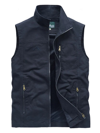 Men's Plus Size Zip Up Vest - Premium  from Trendsi - Just $44.62! Shop now at Handbags Specialist Headquarter