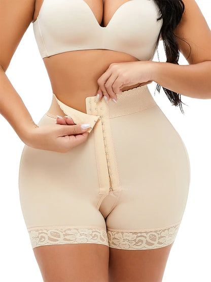 Full Size Lace Detail Hook-and-Eye Shaping Shorts - Premium Bottoms from Trendsi - Just $30! Shop now at Handbags Specialist Headquarter