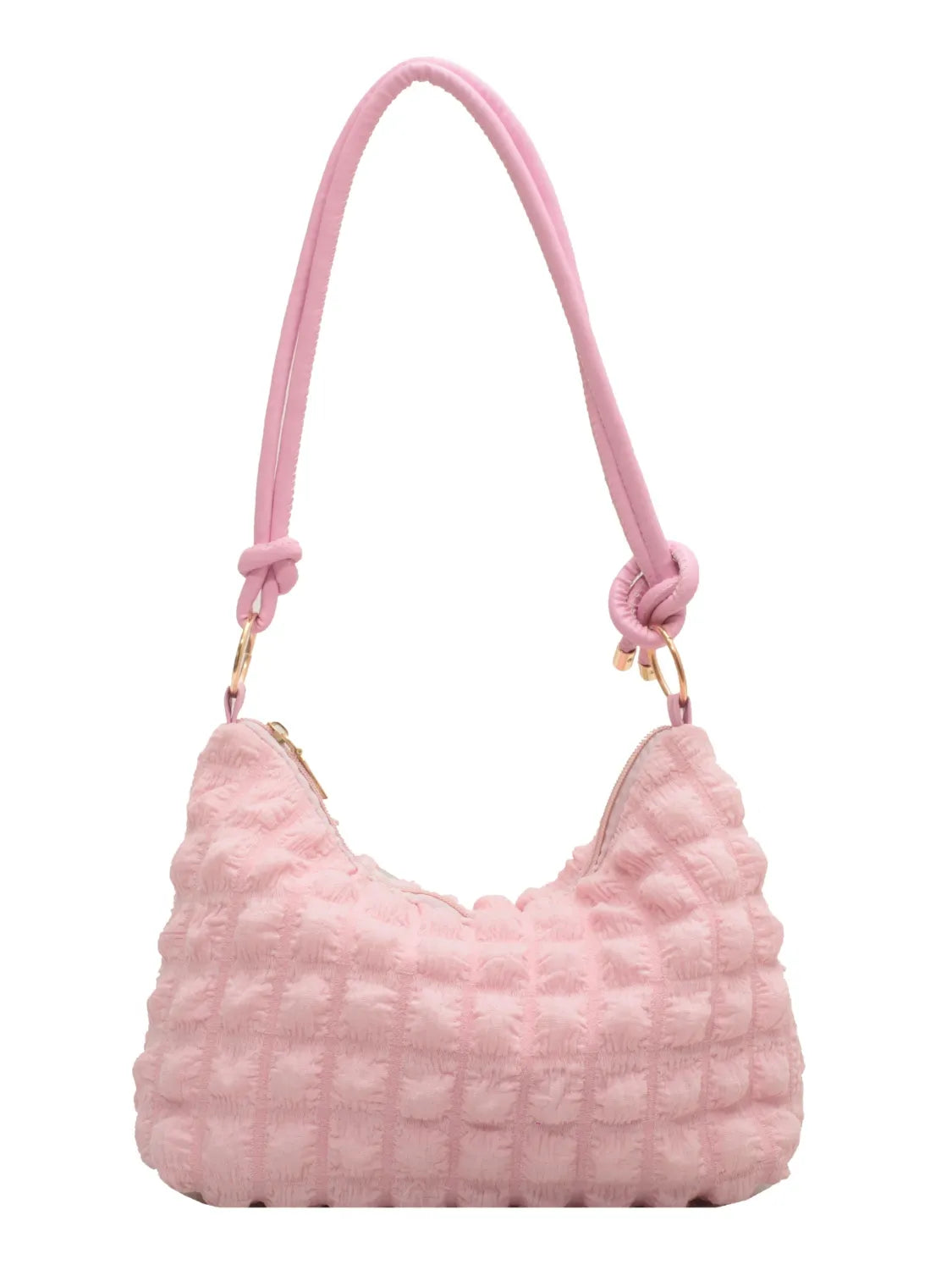 Quilted Bubble Textured Shoulder Bag.