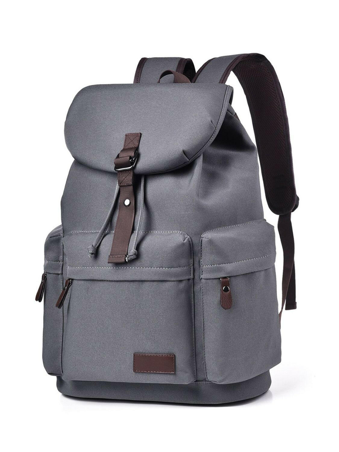 Multi Pockets Adjustable Strap Canvas Backpack Bag.