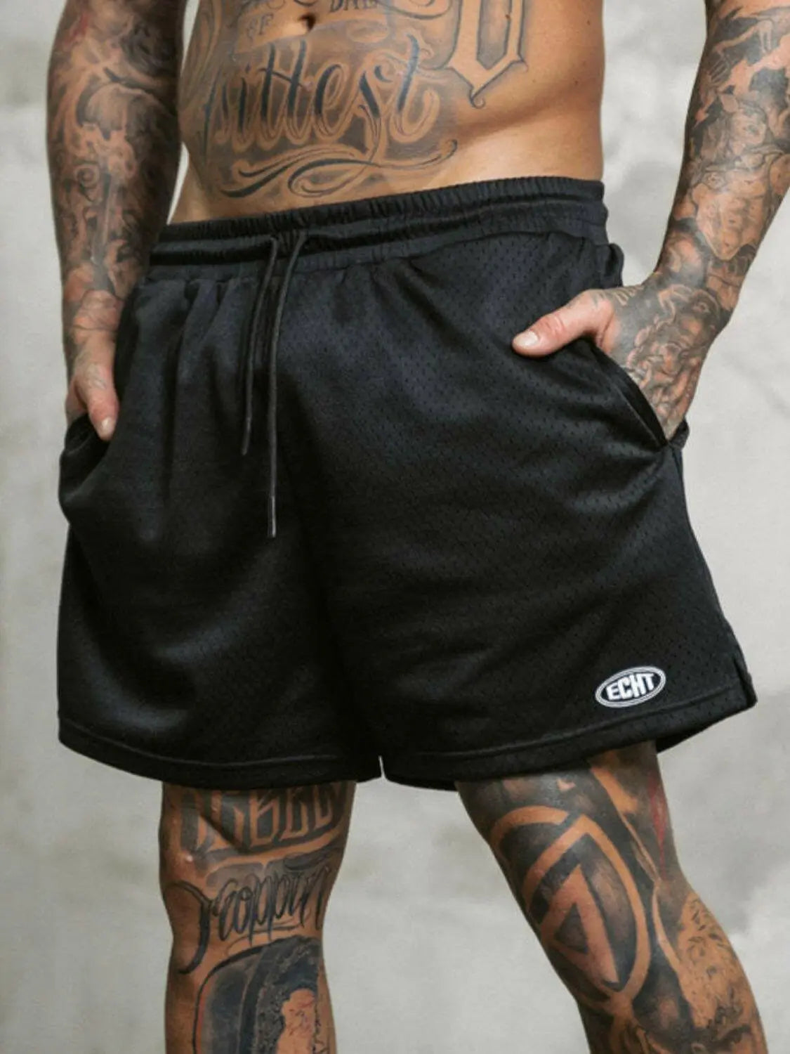 Men's Plus Size Drawstring Breathable Active Shorts.