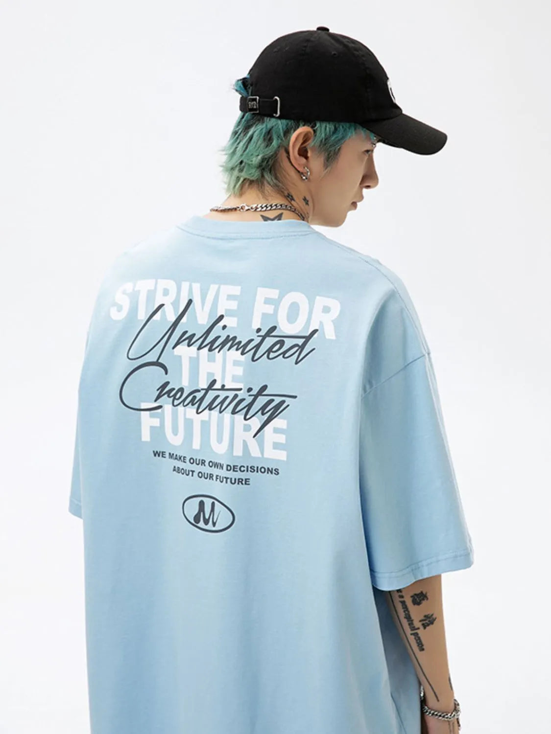 Men's Plus Size Letter Graphic Round Neck Half Sleeve T-Shirt - Premium Men's T Shirt from Trendsi - Just $27.88! Shop now at Handbags Specialist Headquarter