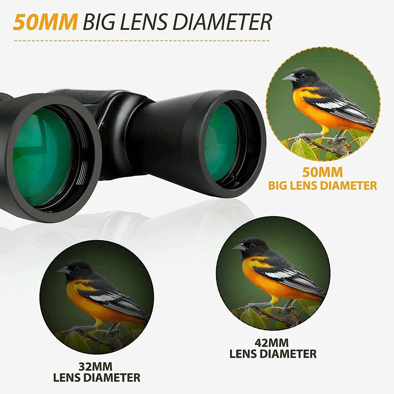 10 X 50 Binoculars for Adults - Professional High Definition Large Field of View Binoculars for Bird Watching Hunting Wildlife Viewing Outdoor Sports Game and Concerts - Premium  from VOVO - Just $226.21! Shop now at Handbags Specialist Headquarter