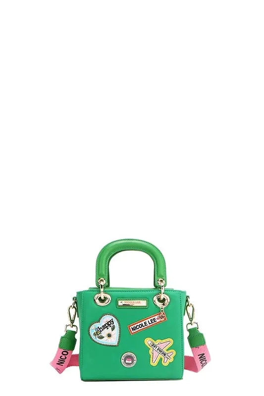 Nicole Lee USA Color Patch Handbag with Top Handle - Premium Tote Bag from Trendsi - Just $73.99! Shop now at Handbags Specialist Headquarter