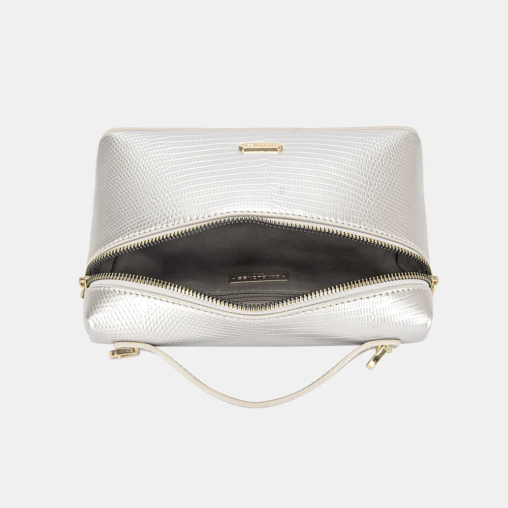 David Jones Texture PU Leather Handbag - Premium Handbags from Trendsi - Just $37.99! Shop now at Handbags Specialist Headquarter