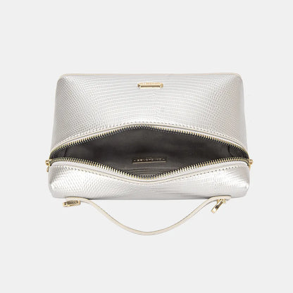 David Jones Texture PU Leather Handbag - Premium Handbags from Trendsi - Just $37.99! Shop now at Handbags Specialist Headquarter