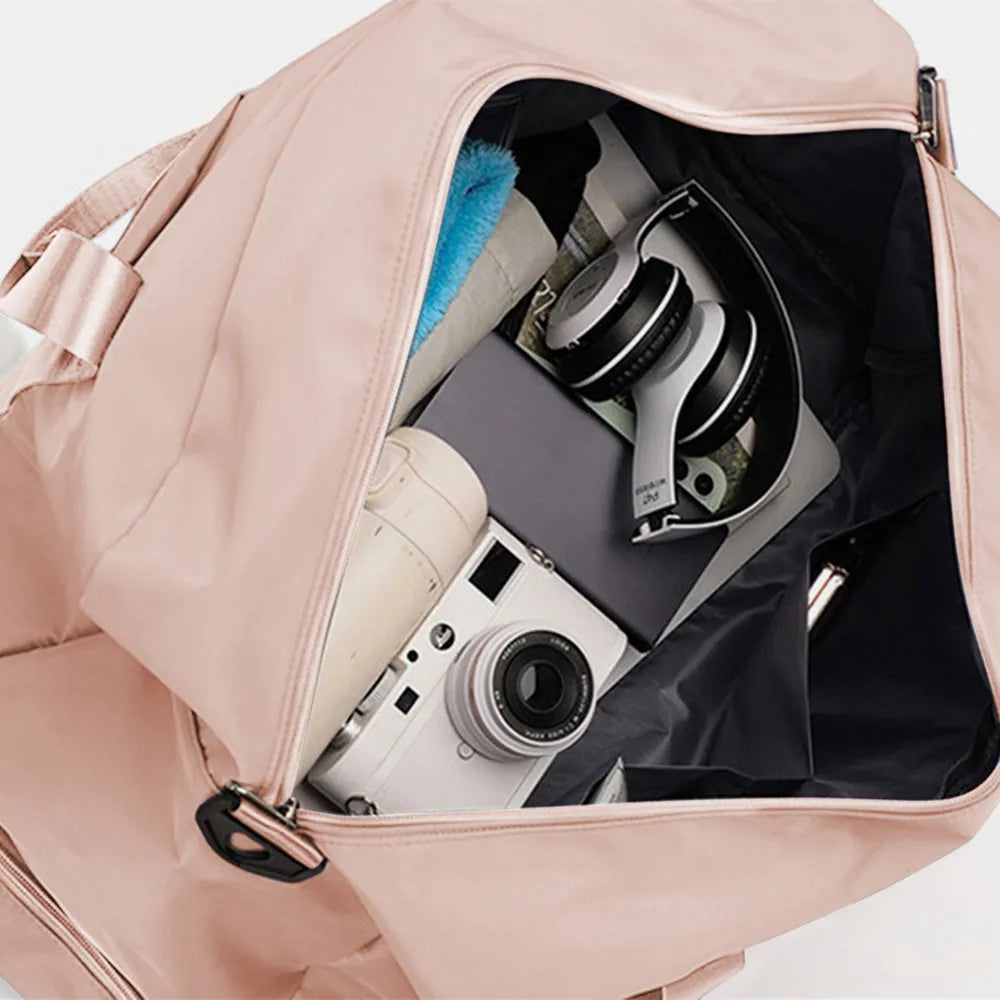 Detachable Strap Nylon Oversize Travel Bag - Premium travel-bag from Trendsi - Just $39.99! Shop now at Handbags Specialist Headquarter