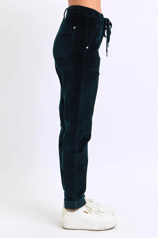Judy Blue Full Size High Waist Corduroy Cuffed Jogger Plus Size - Premium  from Trendsi - Just $59.99! Shop now at Handbags Specialist Headquarter