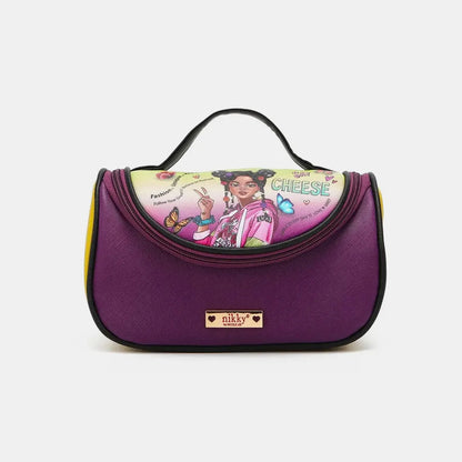 Nicole Lee USA Nikky Contrast Makeup Bag - Premium Tote Bag from Trendsi - Just $39.99! Shop now at Handbags Specialist Headquarter