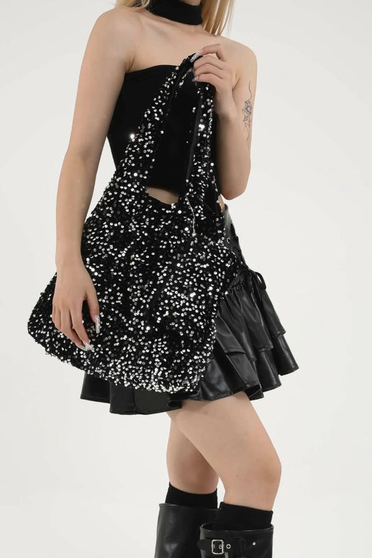 Sequin Polyester Handbag.