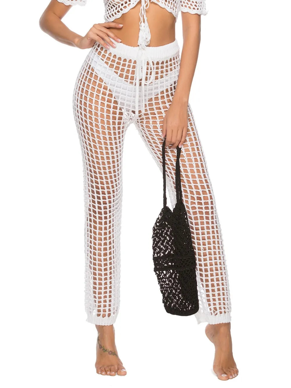 Cutout High Waist Swim Pants - Premium Bottoms from Trendsi - Just $25! Shop now at Handbags Specialist Headquarter
