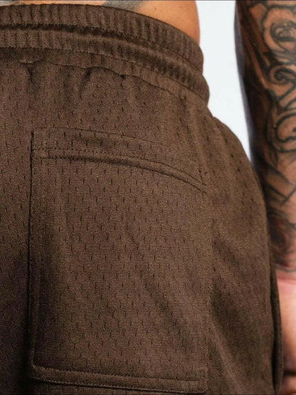 Men's Plus Size Drawstring Breathable Active Shorts.