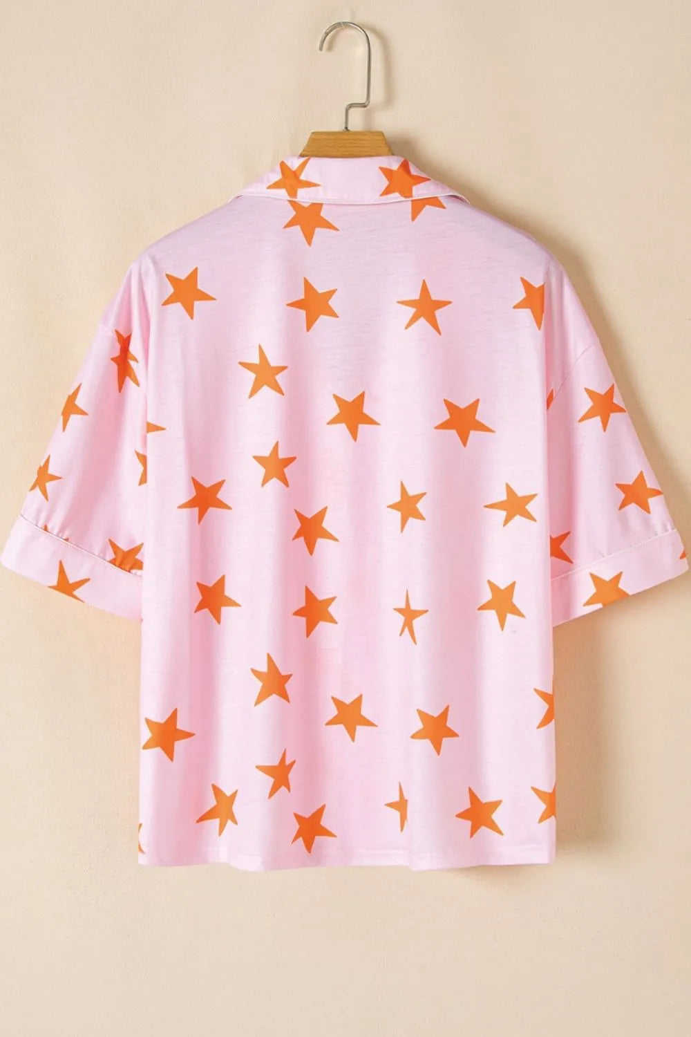 Star Print Short Sleeve Shirt and Shorts Set - Premium Sleepwear from Trendsi - Just $58.99! Shop now at Handbags Specialist Headquarter