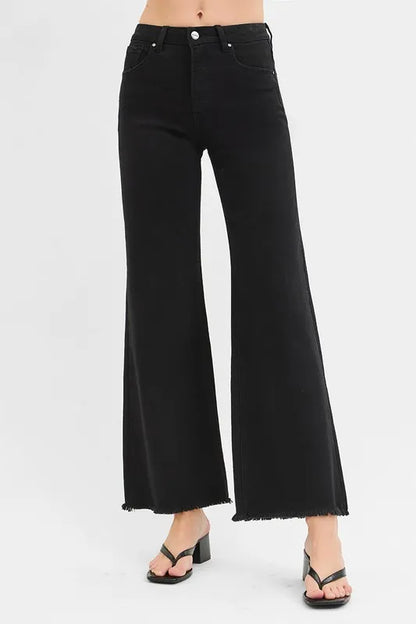 RISEN Full Size Tummy Control High Rise Wide Jeans Plus Size - Premium Women / Jeans & Denim from Trendsi - Just $58.99! Shop now at Handbags Specialist Headquarter