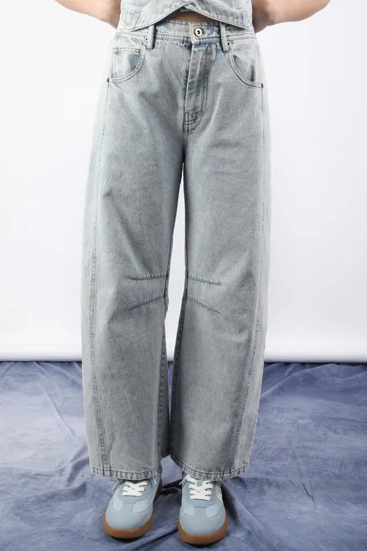 VERY J Wide Leg Comfy Jeans - Premium Women / Jeans & Denim from Trendsi - Just $46.64! Shop now at Handbags Specialist Headquarter