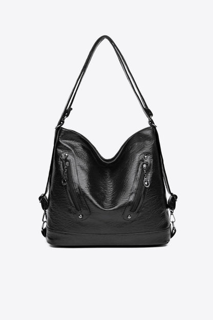 PU Leather Shoulder Bag.
