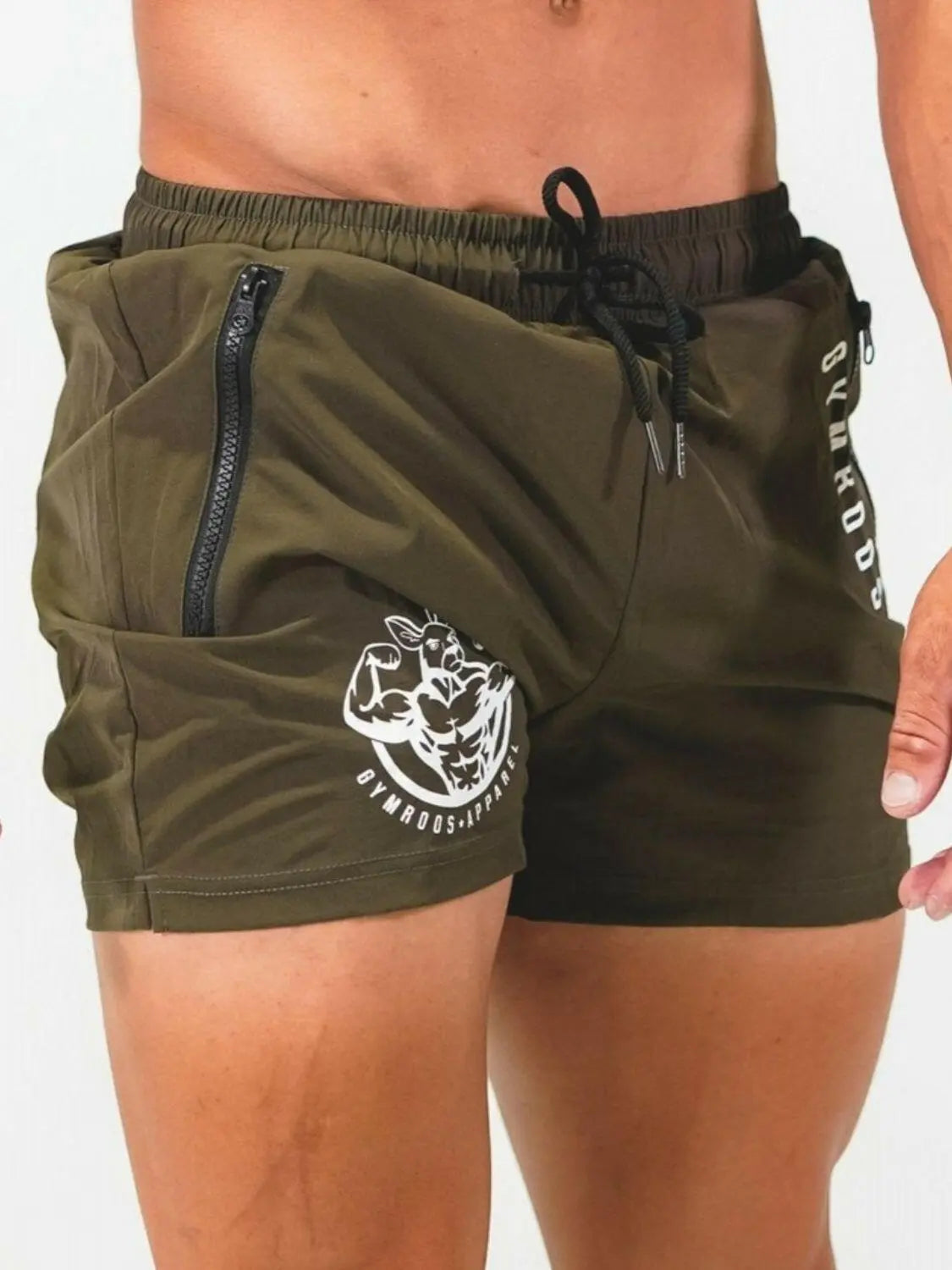 Men's Plus Size Drawstring Waist Shorts.