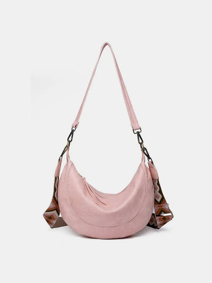 PU Leather Removable Strap Crossbody Bag - Premium Crossbody Bag from Trendsi - Just $47.99! Shop now at Handbags Specialist Headquarter