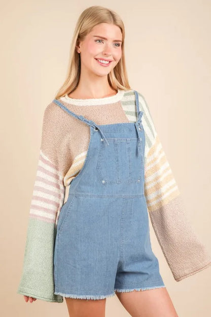 VERY J Mineral Washed Denim Casual Romper - Premium Women / Jeans & Denim from Trendsi - Just $40! Shop now at Handbags Specialist Headquarter