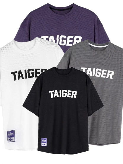 Men's Plus Size Letter Graphic Round Neck Half Sleeve T-Shirt - Premium Men's T Shirt from Trendsi - Just $23.80! Shop now at Handbags Specialist Headquarter
