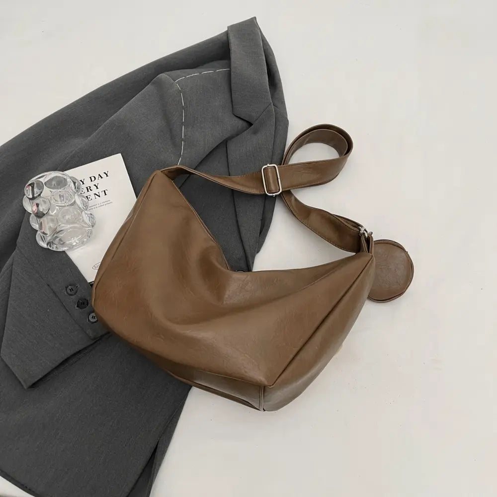 PU Leather Crossbody Bag with Small Purse - Premium handbags from Trendsi - Just $28.99! Shop now at Handbags Specialist Headquarter
