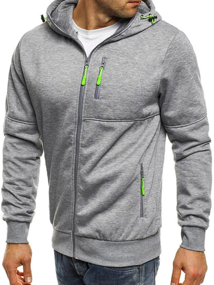 Men's Full Size Zip Up Long Sleeve Hoodie Plus Size - Premium  from Trendsi - Just $22.30! Shop now at Handbags Specialist Headquarter