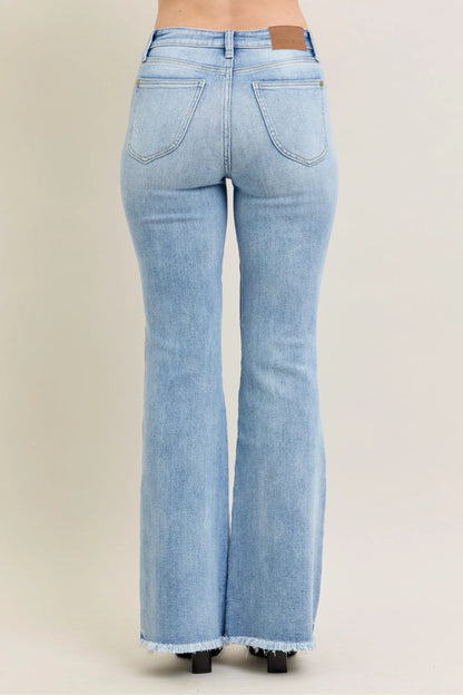 Judy Blue Full Size Hw Flare Jeans W/ Shield Pockets Plus Size - Premium Women / Jeans & Denim from Trendsi - Just $68.99! Shop now at Handbags Specialist Headquarter