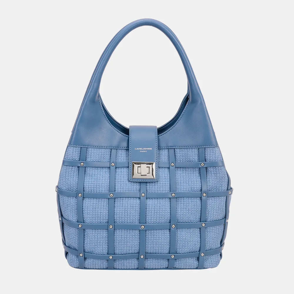 Stylish David Jones Rivet Decor Handbag - Trendsi - Premium Handbags from Trendsi - Just $44.99! Shop now at Handbags Specialist Headquarter