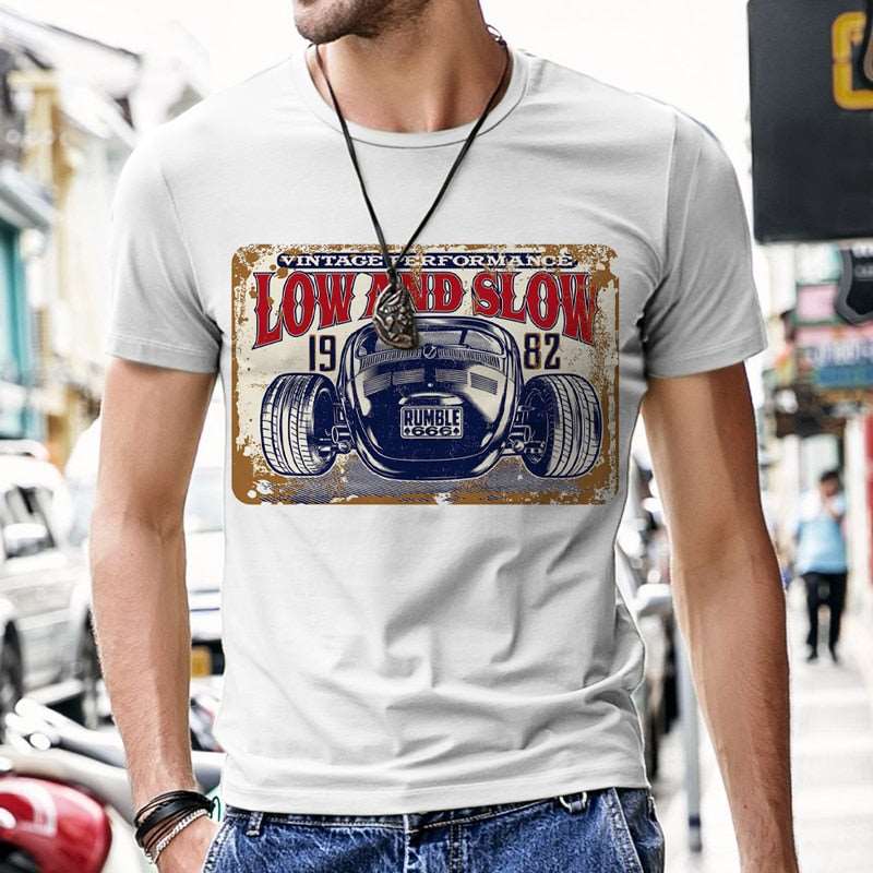 2023 New Men's T-shirt Retro Car Print Design Harajuku Casual Wear Short Sleeve Luxury Fashion O-Neck Loose Street T-shirt - Premium Men T-shirt from Shop1102824907 Store - Just $26.99! Shop now at Handbags Specialist Headquarter