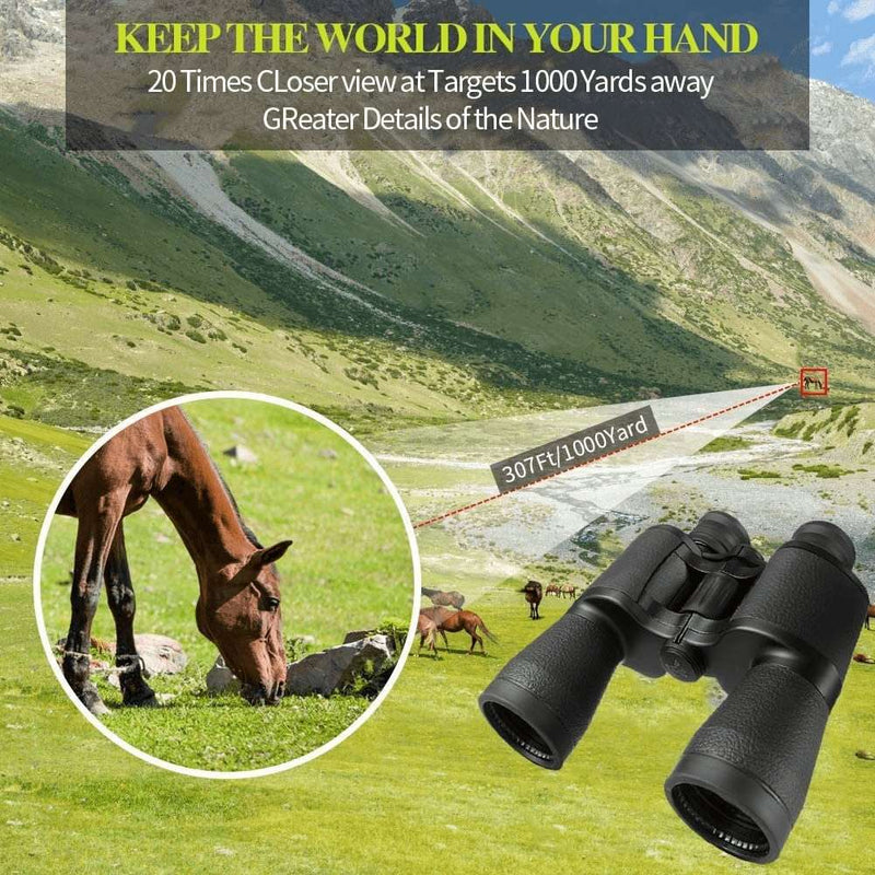 20X50 Binoculars for Adults，Hd Professional/Waterproof Binoculars with Low Light Night Vision，Durable & Clear BAK4 Prism FMC Lens Binoculars .Suitable for Outdoor Sports and Concert,Bird Watching. - Premium  from NvShen - Just $108.24! Shop now at Handbags Specialist Headquarter