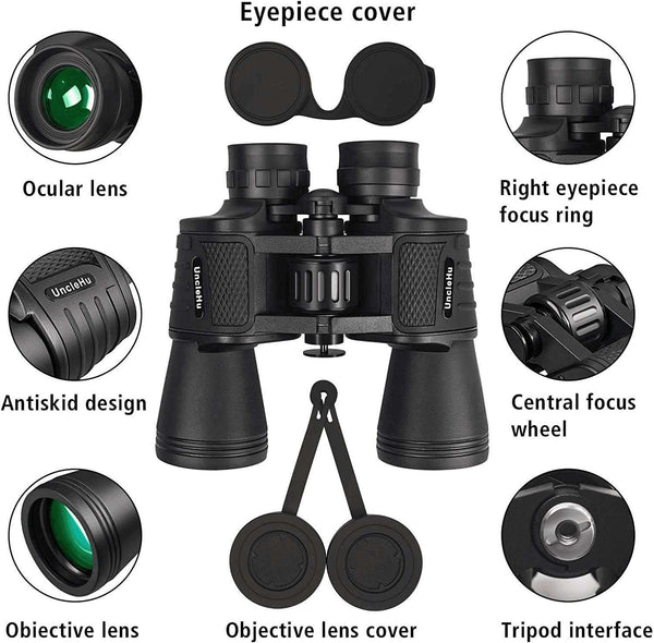 20X50 High Power Binoculars for Adults - Waterproof, Low Light Vision - Premium  from UncleHu - Just $77.91! Shop now at Handbags Specialist Headquarter