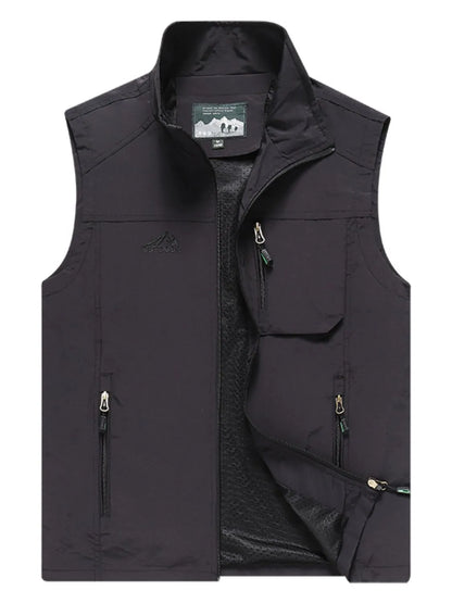Men's Plus Size Zip Up Vest - Premium  from Trendsi - Just $44.40! Shop now at Handbags Specialist Headquarter