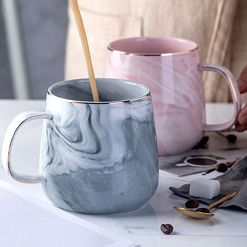 Ceramic cup coffee cup mug ins breakfast milk cup custom simple marble cup souvenir - Premium coffee cup mug from Handbags Specialist Headquarter - Just $24.99! Shop now at Handbags Specialist Headquarter